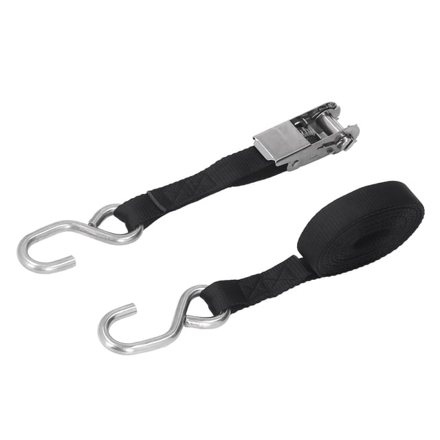 Correa de Amarre de Trinquete, Seguridad Negra, Resistente Al Óxido, Para Kayak, Barco, Remolque de Vije, 25 mm