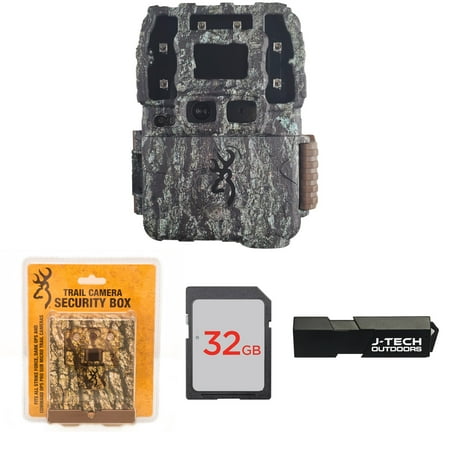 Browning Strike Force Pro DCL Nano Trail Game Camera Bundle Includes Sub Micro Security Box + 32GB Memory Card + J-TECH Card Reader (26MP) | BTC5DCLN