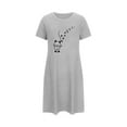thumbnail image 5 of IROINNID Women'S Pajama Dress Soft One Piece Short Sleeve Round Neck, Home and Lightweight Printed Pajama for Women, 5 of 7