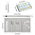 thumbnail image 3 of JIALIOU Nylon Trifold Card Wallet with ID Window Zipper Pocket for Men Women Teen Lemons on Plaid, 3 of 7