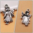 thumbnail image 4 of ADDHAT 50Ud Colgante Ángel Retro De Aleación Plata Para Manualidades Y Joyería, 4 of 8