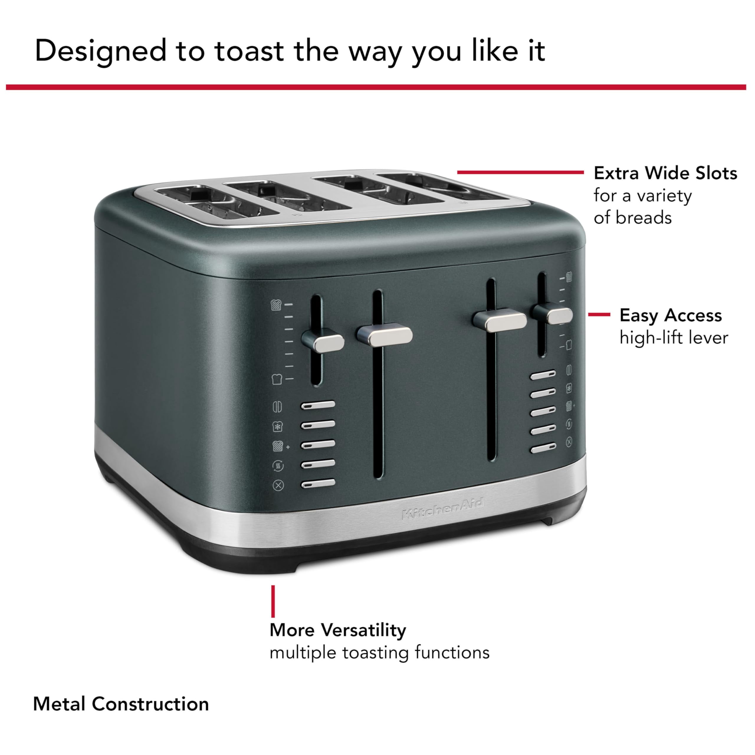 KitchenAid 4 Slice Toaster KMT4109JP, Juniper