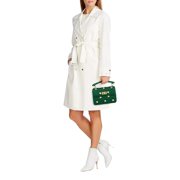 Valentino Garavani Roman Stud Medium Shoulder Bag Metallic Green Lurex