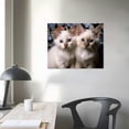 thumbnail image 3 of Nawypu CUTE SIAMESE CATS GLOSSY POSTER PICTURE PHOTO White Kittens Pet Wall Art Canvas Prints Poster For Home Office Decorations With Framed, 3 of 4