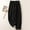 003 Black, variant on Womens Solid Color Harem Pants Lightweight Soft Cropped Pants Elastic Waist Casual Trousers