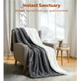 thumbnail image 4 of YGXNEWER 50" x 60" Electric Heated Blanket with 10 Heating Levels & 1-8H Auto-off, Machine Washable Flannel & Sherpa, Gray & White, 4 of 11