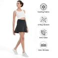thumbnail image 2 of Pro X Gear 17" Women Golf Skirts High Waisted Tennis Skirt with Pockets Athletic Workout Casual Skort for Sports Running Pickleball, Black, Large, 2 of 7
