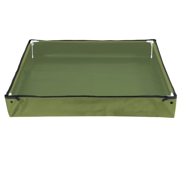 HAHUT 2025 Upgraded Portable Shower Pan, Foldable Shower Base Bottom Drainage Hole Design for Rv, Outdoor Camping Shower, Beach, Pet Bath (Army Green)