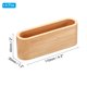 thumbnail image 2 of Soporte para tarjetas de visita para escritorio, 4 piezas de soportes de tarjetas de visita de madera de una sola ranura, organizador de soporte de tarjetas de madera, marrón, 2 of 6