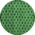 thumbnail image 1 of Ahgly Company Indoor Round Abstract Emerald Green Modern Area Rugs, 8' Round, 1 of 4