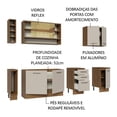 thumbnail image 4 of Cocina Integral Modular Completo Madesa Agata 220cm Marrón Crema, 4 of 5