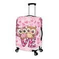 thumbnail image 2 of HELLHERO Owl Heart Personalized Suitcase Cover Polyester Reserved Handle Luggage Cover Stretch Luggage Protector for Couple, 2 of 7