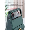 thumbnail image 5 of Case for Samsung Flip 3 Case with Ring, Z Flip 3 Case Hinge Protection, Flip Z 3 Case Shockproof Magnetic Attraction Hinge Protective Case Compatible with Galaxy Z Flip 3 5G, Elegant Silver, 5 of 11