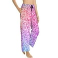 thumbnail image 2 of Sigee Colorful Glitters Print Women's Soft Pajama Pants - Breathable and Comfortable Lounge Sleep Bottoms with Elastic Waistband and Pockets-Small, 2 of 9