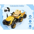 thumbnail image 5 of East doll 24 Volt Ride on Toys Car for Kids, Ride-on Tractor with Trailer, Electric Car for Kids, Power EVA Four Wheeler with Remote Control, 4.3Mph, Music Player, LED Light, Yellow, 5 of 7