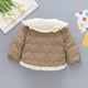 thumbnail image 4 of Gibobby Chaqueta de invierno para niñosNiños pequeños Bebés Niñas Manga larga Botón de flores Chaqueta casual Niños Abrigos Cortavientos Ropa de abrigo(Marrón, 18-24 Meses), 4 of 5