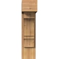 thumbnail image 2 of Ekena Millwork 7 1/2"W x 22"D x 30"H Balboa Block Smooth Bracket w/ Offset Brace, Western Red Cedar, 2 of 25