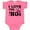 Hot Pink, variant on Inktastic I Love the '80s-musical Notes Boys or Girls Baby Bodysuit