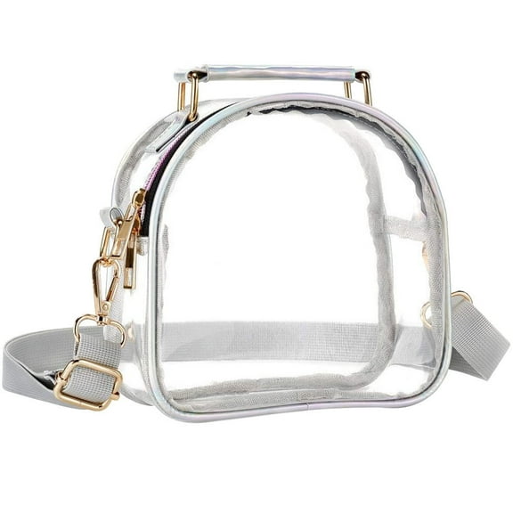 Narrster Clear Bag Women Portable Purse Crossbody Bag Lightweight Handbag Women Clear Bag