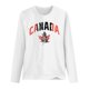 thumbnail image 3 of MHFRRA Camiseta de Manga Larga para Mujer con La Bandera del Día de Canadá y La Hoja de Arce Canadiense. Blanco, 3 of 3