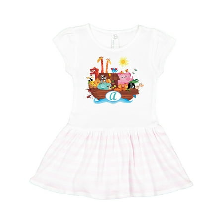 

Inktastic Monogram Letter A Childs Animals Ark Gift Toddler Girl Dress