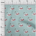 thumbnail image 1 of oneOone Cotton Flex Light Blue Fabric White Bird Dress Material Fabric Print Fabric By The Yard 40 Inch Wide, 1 of 4