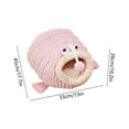 thumbnail image 3 of Sahpxhe Cat Bed, Angler Fish Shaped Warm Winter Plush Cave Pet Bed With Hanging Pom pom Toy For Indoor Cats And Small Dogs, 3 of 6