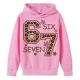 thumbnail image 2 of Kids Hoodies Sweatshirts 6 7 Six Seven Letter Hoodies Sweatshirts Comfortable Print Kids Hooded Sweatshirt Festive Holiday Pullover For Girls And Boys Cozy Top Pink 120(5-6 Years), 2 of 8