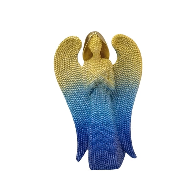 Figuras de ángel contemporáneas de resina, estatua abstracta, figura decorativa, habitación de lujo Azul degradado