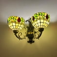 thumbnail image 3 of MyArtWe Vintage Wall Sconce 2 Heads Stained Glass Lamp Tiffany Style Wall Light, 3 of 5