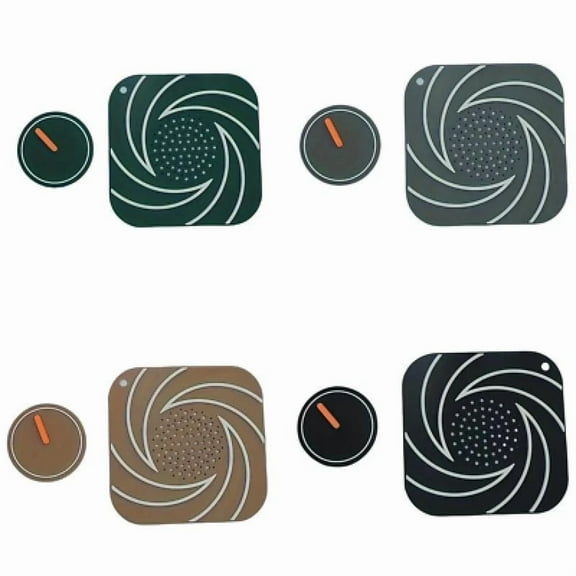 Silicone Tub Stopper Floor Drain Cover,4Pcs Sewer Anti-Odor Mat For Bathroom