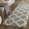 thumbnail image 3 of SAFAVIEH Montreal Cebrail Geometric Diamonds Shag Area Rug, Grey/Ivory, 8'6" x 12', 3 of 10