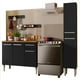 thumbnail image 1 of Cocina Integral 137cm Marrón/Negro Emilly Silver Madesa 01, 1 of 6