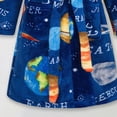 thumbnail image 6 of TOWED22 Boys' Hooded Bathrobe Kids Plush Fuzzy Fleece Robe Teen boy Soft Spa Robe Girls Sleepwear pajamas Toddler Nightgown(Dark Blue,6-7 Y), 6 of 6