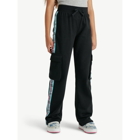 Justice Girls Ring Pop Bazooka Collab Cargo Straight Leg Pant, Sizes XS-XLP