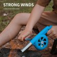 thumbnail image 6 of Tunhigl Portable Handheld BBQ Fan - Manual Crank Fire Blower for Outdoor Grilling, Camping & Picnics - Durable Metal Blades & Speed Control Blue, 6 of 6