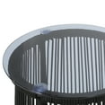 thumbnail image 3 of Noble House Moonstone Modern Outdoor Cast Iron Rope Weave Side Table in Black, 3 of 7