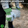 thumbnail image 5 of Construction Work Gloves, Abrasion Resistant With Leather Knuckle Padding For Easy On And Off, Comfortable Wear For Men And Women (1 Pair), 5 of 5