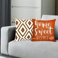 thumbnail image 6 of Decorative Throw Pillow Covers 18x18 Inch Orange Pillow Covers for Couch Sofa Living Room Bedroom car,Farmhouse Outdoor Throw Pillow Cover,Modern Geometric Linen Square Throw Pillow Case Set of 4, 6 of 6