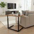 thumbnail image 2 of Tinymod Table d'Appoint en Forme de C pour Canapé et Lit, Table pour Portable à Hauteur Réglable, Brun Rustique, 2 of 8