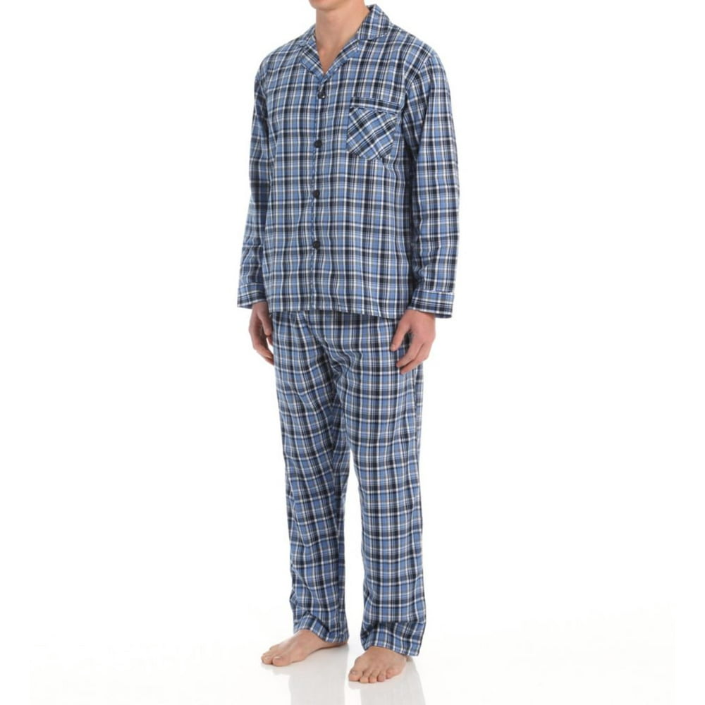 Hanes - Men's Hanes 4016T Tall Man Classics Broadcloth Woven Pajama Set ...