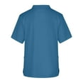 thumbnail image 4 of Men's Scrubs Tops Classic Fit V-Neck Short Sleeve Working Nursing Uniform Shirt with Pockets Blue S, 4 of 4