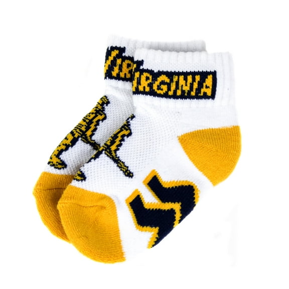 West Virginia Mountaineers Baby Quarter Sock - Donegal Bay - Unisex - Infant - Quarter