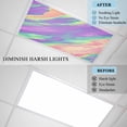 thumbnail image 3 of 3 Pack Colorful Gradual Fluorescent Light Covers for Ceiling Lights Watercolor Abstract Modern Magnetic Ceiling Light Covers Overhead Light Filters for Office Classroom Home, 3 of 9