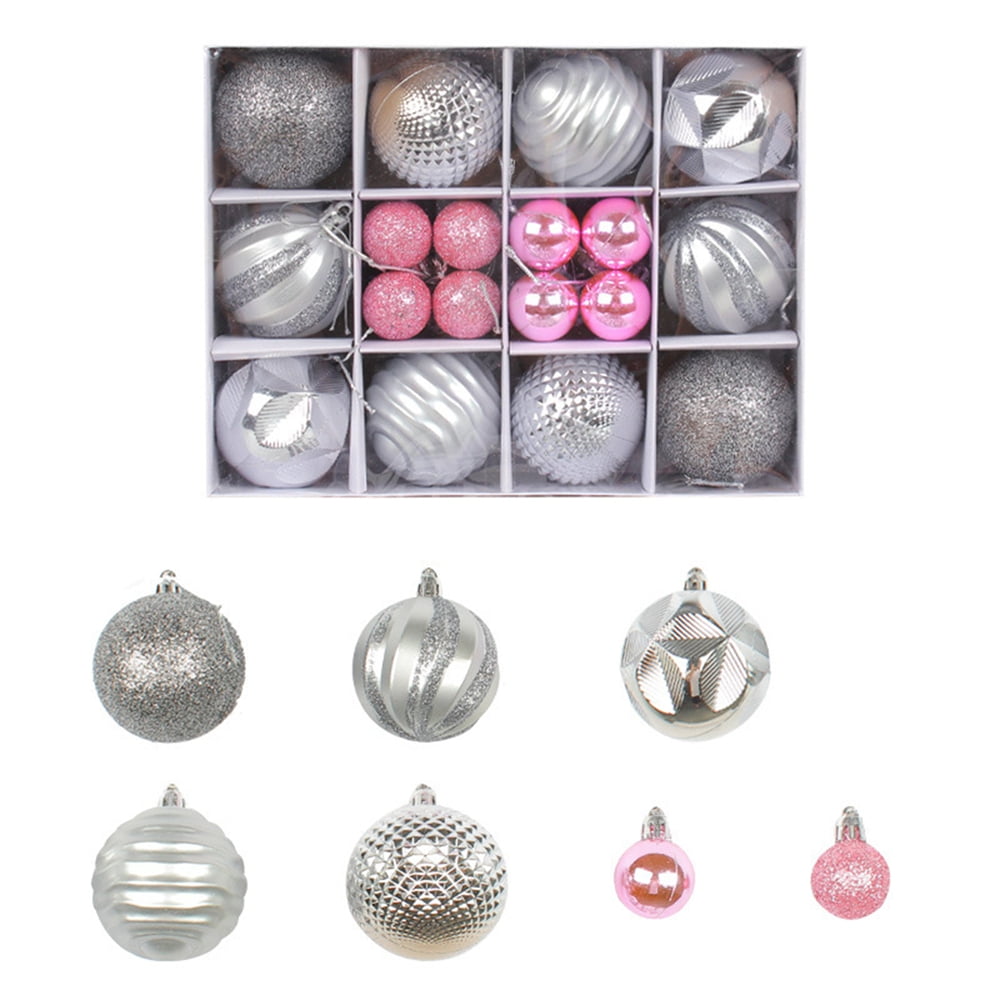 26pcs/Box Christmas Ball Ornaments Winter Xmas Tree Fireplace Shelf