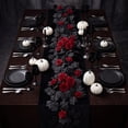 thumbnail image 4 of Aurorax Halloween Garland Indoor Decor,Gothic Furniture Accents 4 Size Dark Academia Black Red Thanksgiving Halloween Decorations Indoor for Mantle Staircase Porch Home Desktop Centre, 4 of 5