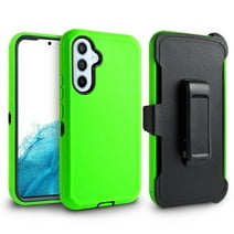 For Samsung Galaxy A54 5G Heavy Duty Rugged Dropproof Full Body Protection Phone Case with Belt Clip Holster & Built in Screen Protector - Green