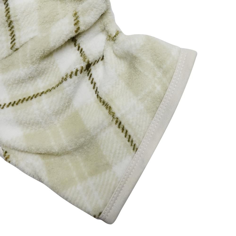 Way to Celebrate Dog Clothes: Fleece Pajama for Dogs, Ivory Plaid with Reindeer Glitter Screenprint, Size XS-XL