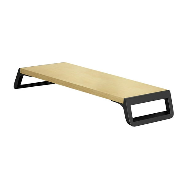 Soporte de monitor grande, soporte de computadora para impresora, monitor, suministros de oficina, monitor madera y negro