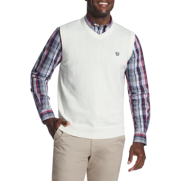 gebonden voorkomen Ringlet Chaps Men's Sleeveless Fine Gauge Sweater Vest - Walmart.com